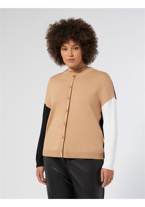 cardigan viscosa a blocchi PERSONA by M.Rinaldi | GELATO001